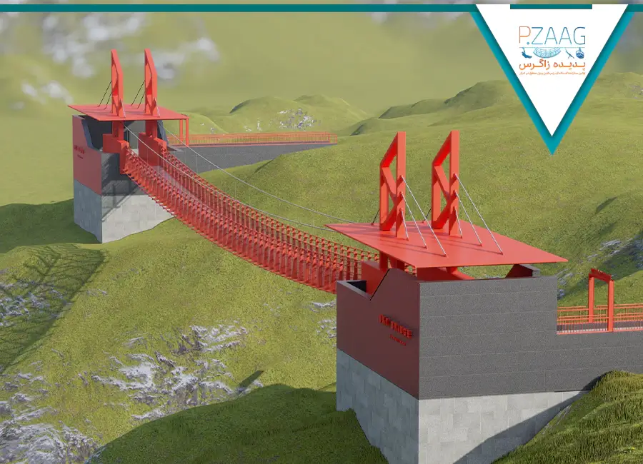 پروژه پل معلق کابلی فلزی پروژه پل معلق کابلی فلزی